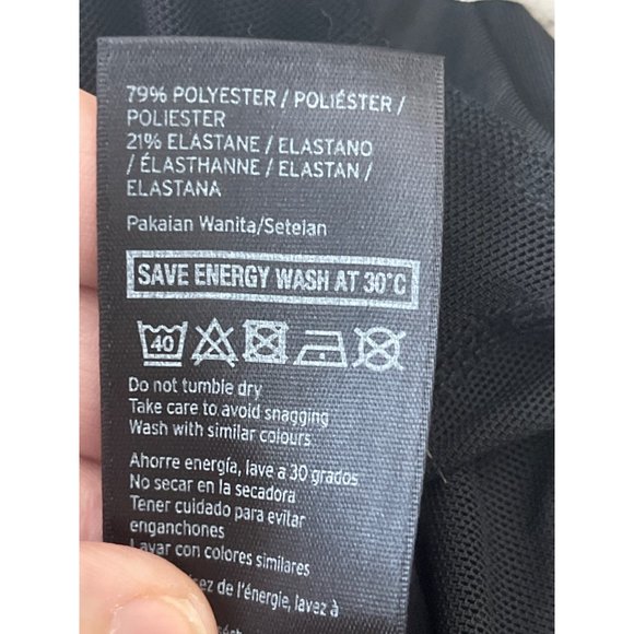 IVY PARK Mesh Panel One Piece Bodysuit Swimsuit Black White X-Back XXS NWOT $90 - Picture 12 of 13